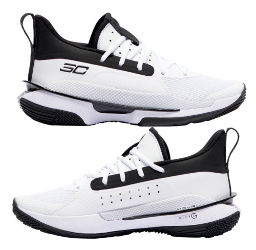 Giày Under Armour Curry 7 Team 'White Black' 3023838-108 - Ảnh 3