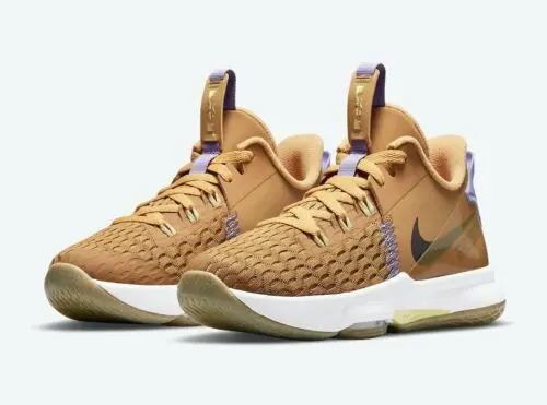 Giày Nike LeBron Witness 5 GS 'Wheat' CT4629-700 - Ảnh 4