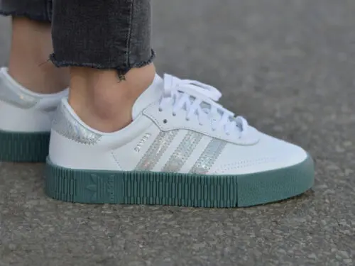 Giày Adidas Wmns Sambarose 'White Silver Green' FX6274 - Ảnh 4