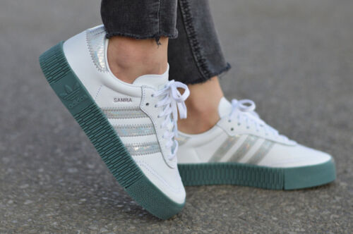 Giày Adidas Wmns Sambarose 'White Silver Green' FX6274 - Ảnh 3