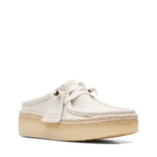 Alternative view of Giày Clarks Wallabee Cup Low 'White Suede' 261-64430