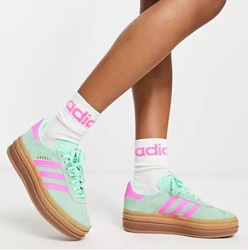 Giày Adidas Gazelle Bold 'Pulse Mint Pink' H06125 - Ảnh 5
