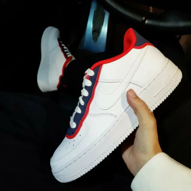 Alternative view of Giày Nike Air Force 1 Double Layer GS 'Obsidian Red' BV1084-101