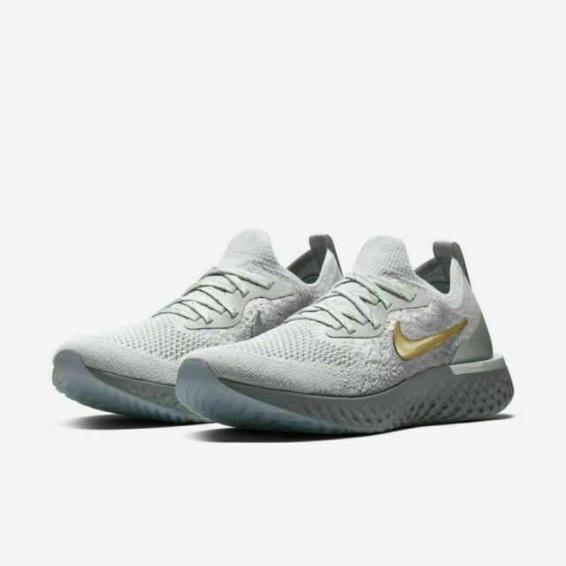 Giày Nike Wmns Epic React Flyknit Premium 'Vast Grey Gold' AV3048-070 - Ảnh 4
