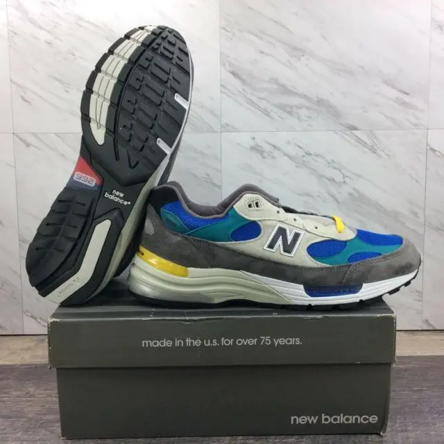 Giày New Balance Billy's x 992 Made in USA 'Grey Blue Teal' M992RR - Ảnh 3
