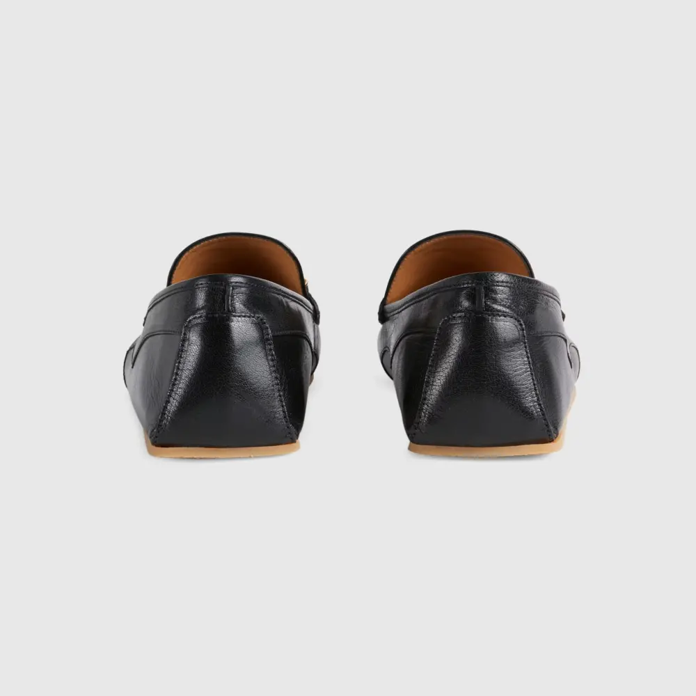 Giày Gucci Men's loafer with Interlocking G Horsebit 'Black Leather' 655519-1XO00-1000 - Ảnh 3