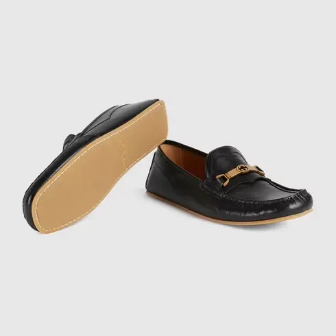 Alternative view of Giày Gucci Men's loafer with Interlocking G Horsebit 'Black Leather' 655519-1XO00-1000