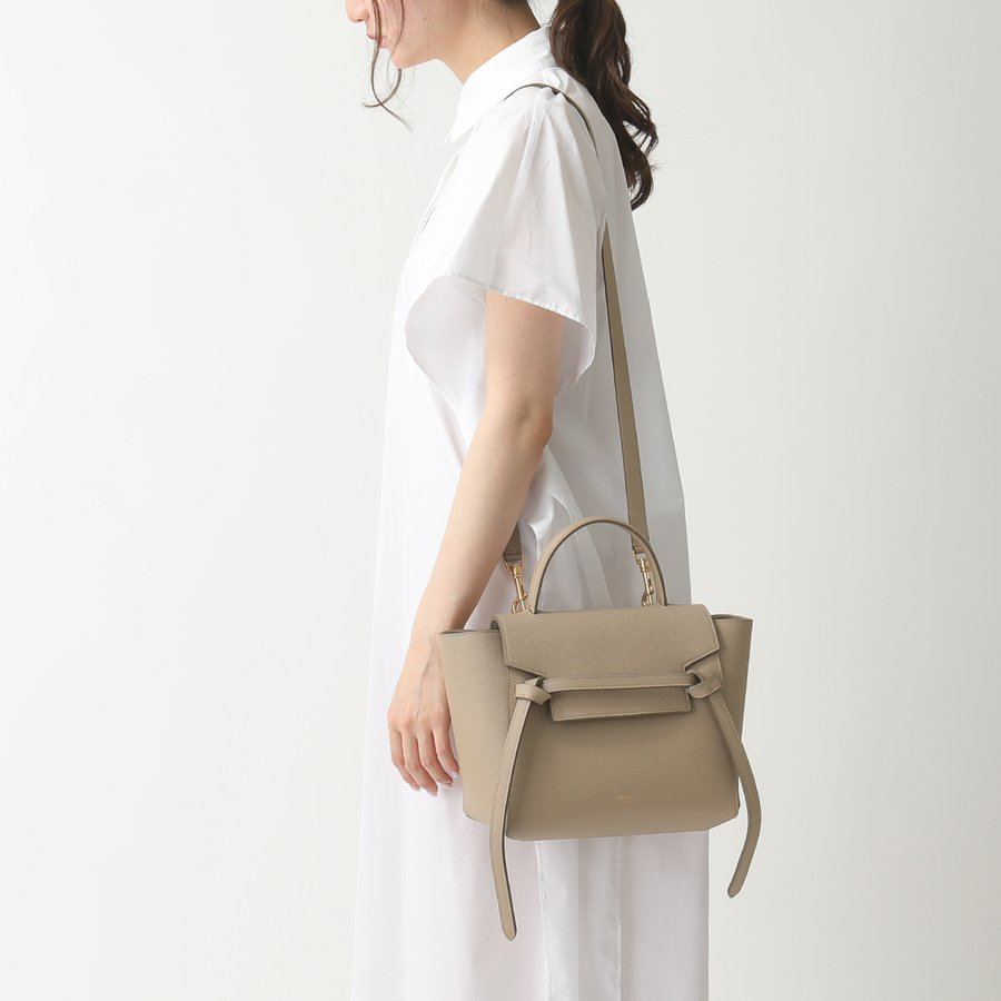 Túi Celine Micro Belt Bag In Grained Calfskinlight Taupe 189153ZVA-18LT - Ảnh 2
