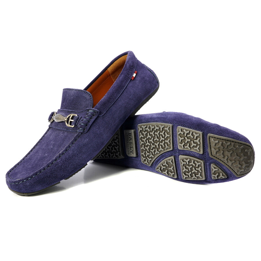 Giày Bally Pardue Suede Loafers 'Ink' 6217543 - Ảnh 3