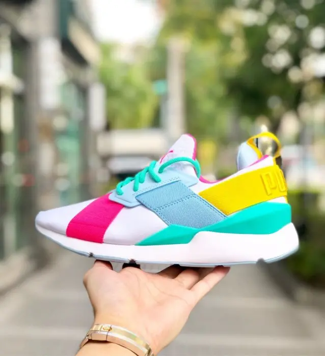 Giày Puma Muse J 'White Teal Pink' 367645-04 - Ảnh 4