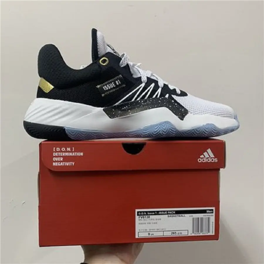 Giày Adidas D.O.N Issue #1 'White Black' FV6138 - Ảnh 3
