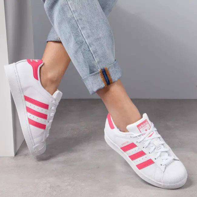 Giày Adidas Superstar J 'White Real Pink' CG6608 - Ảnh 5