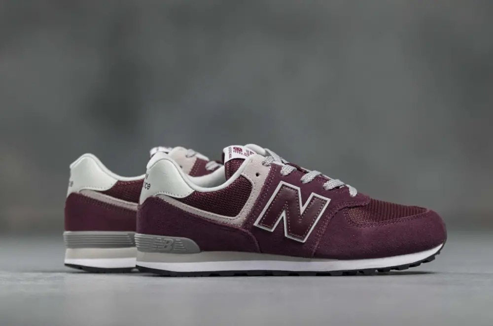 Giày New Balance 574 Kids 'Burgundy' GC574GB - Ảnh 4