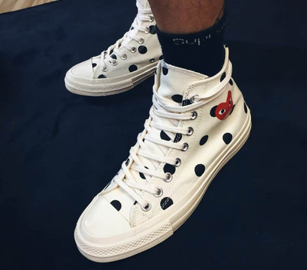 Giày Converse Comme des Garçons 'White Polka Dot' 157251C - Ảnh 7