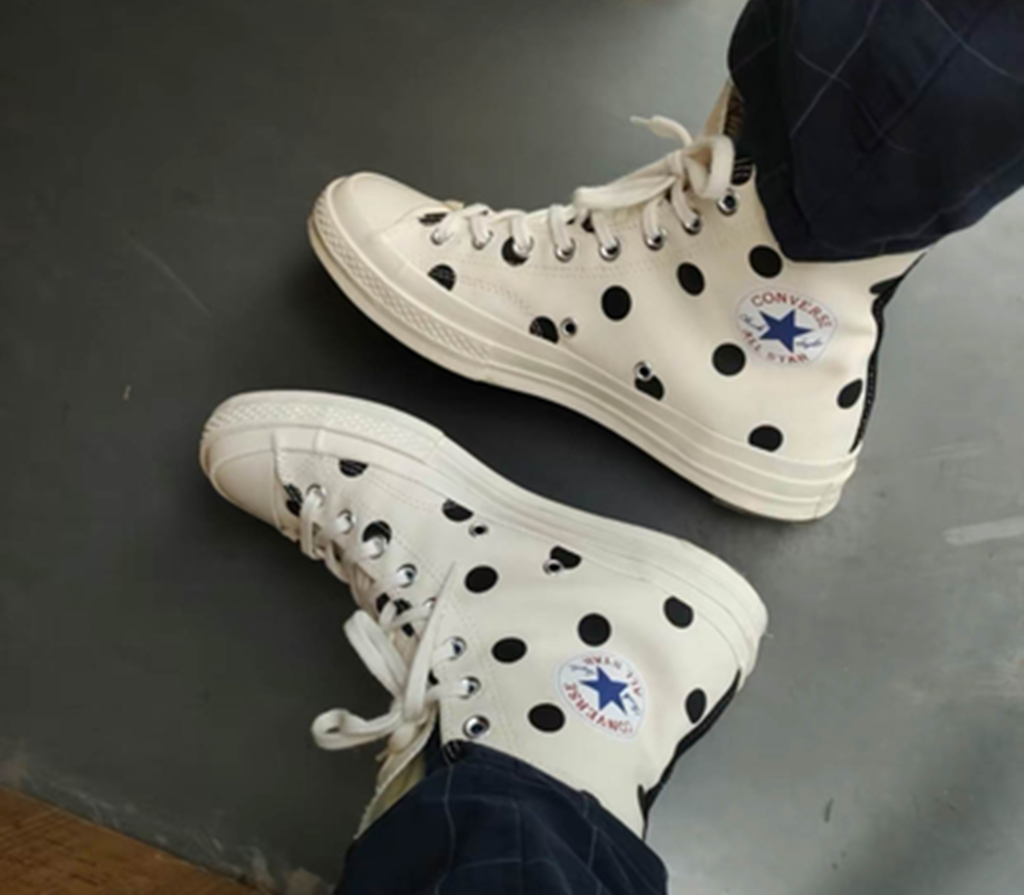 Giày Converse Comme des Garçons 'White Polka Dot' 157251C - Ảnh 6