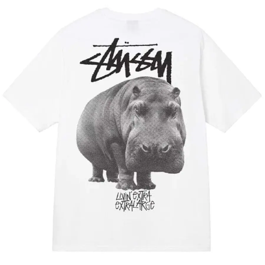 Áo Stussy Big Hippo T-shirt 'White'