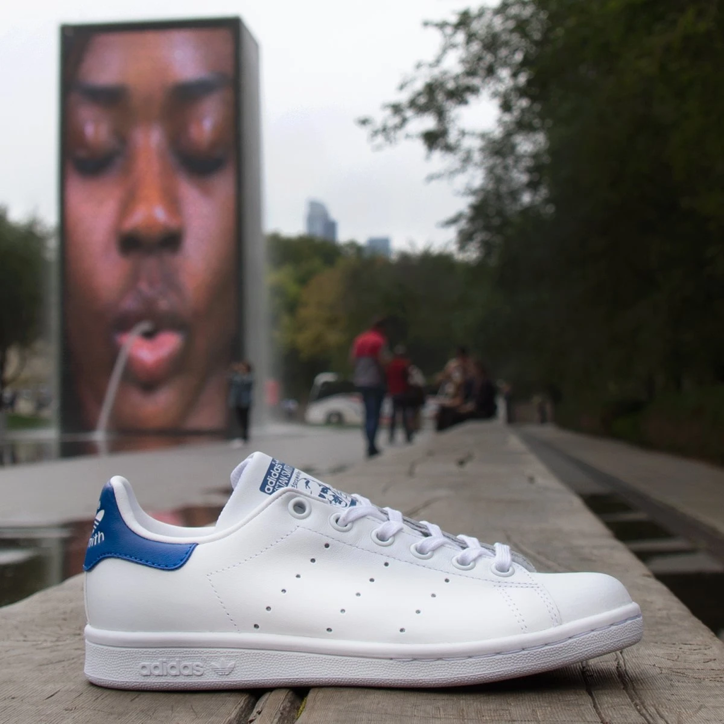 Giày Adidas Stan Smith J 'White Blue' S74778 - Ảnh 2