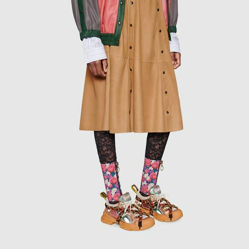 Giày Gucci Wmns Flashtrek Crystals 'Multi-Color Metallic' 537133-DOR60-8266 - Ảnh 4