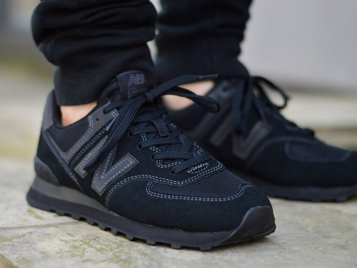 Giày New Balance 574 'Triple Black' ML574EVE - Ảnh 6