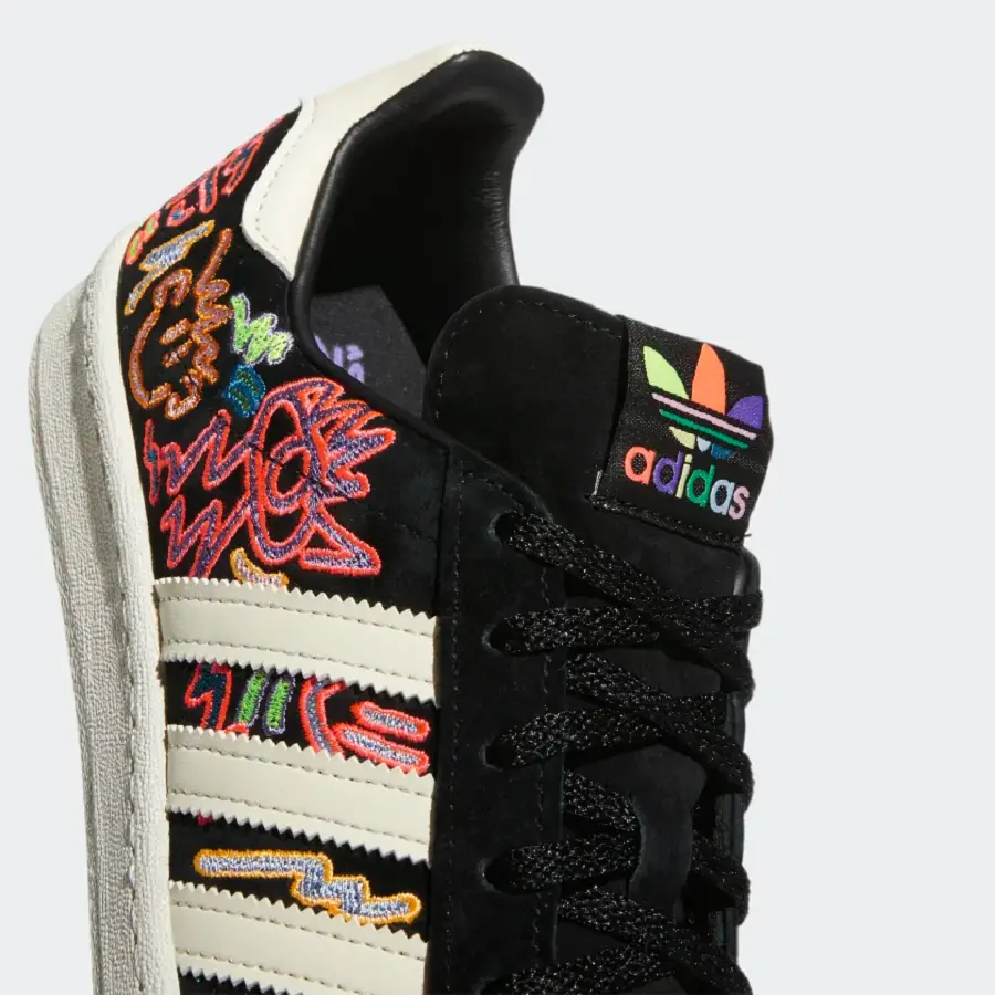 Giày Adidas Campus 80s Pride 'Black' GX6390 - Ảnh 4