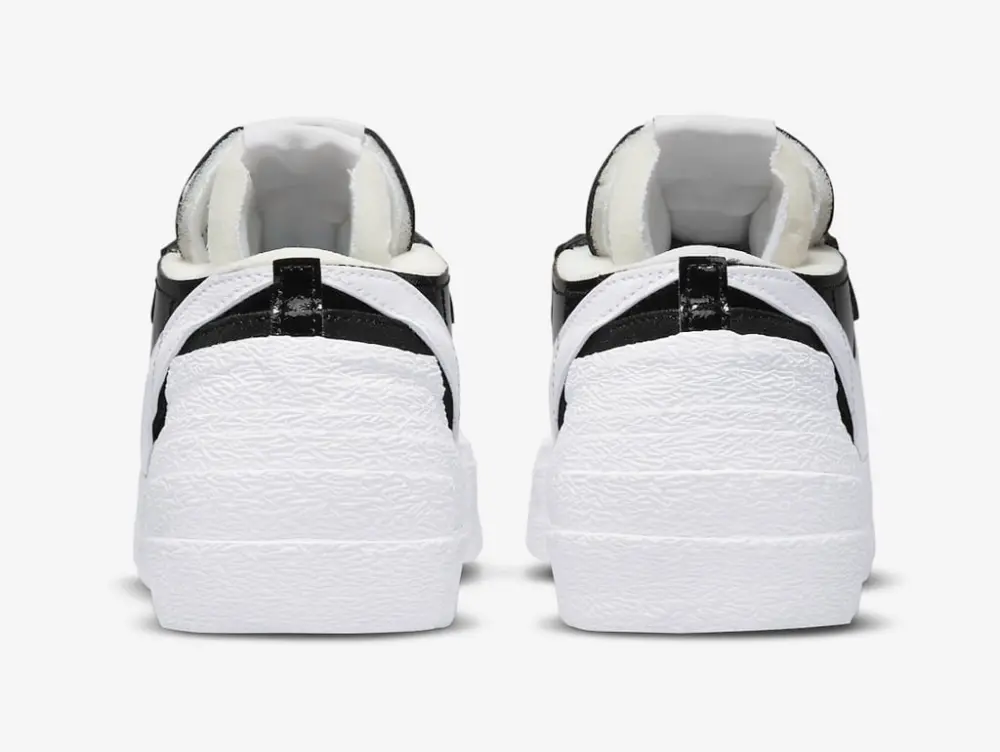 Giày Nike Blazer Low 'Sacai Black Leather' DM6443-001 - Ảnh 5