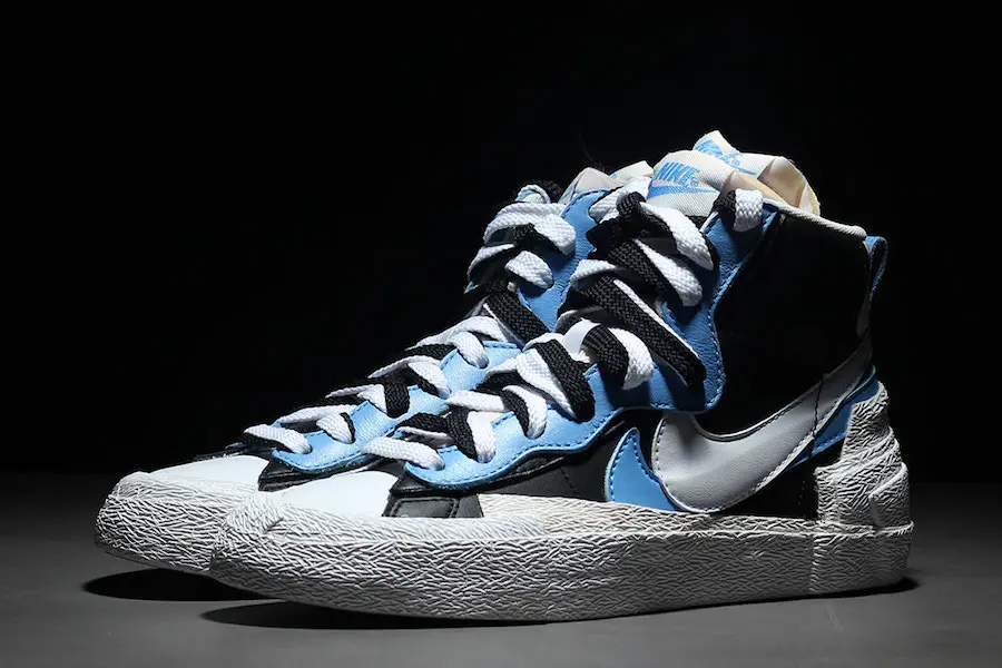 Alternative view of Giày Nike Sacai x Blazer Mid 'Black Blue' BV0072-001