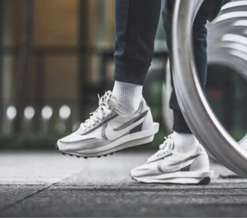 Giày Nike Sacai x LDWaffle 'White Nylon' BV0073-101 - Ảnh 4