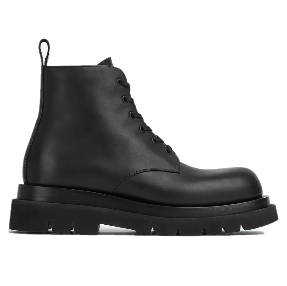 Giày Bottega Veneta Lug Lace-Up Ankle Boot 'Black' 730224VBS501000