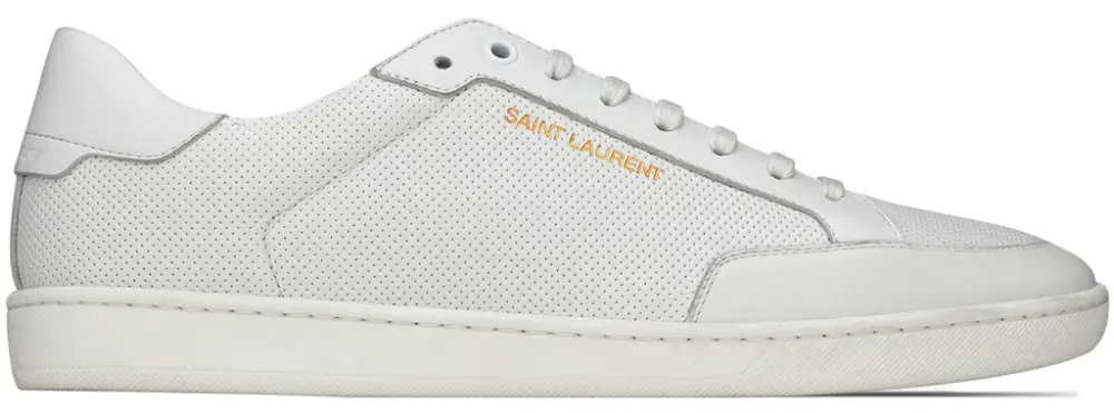 Giày Saint Laurent Court Classic SL10 Perforated White 6032231JZ109030