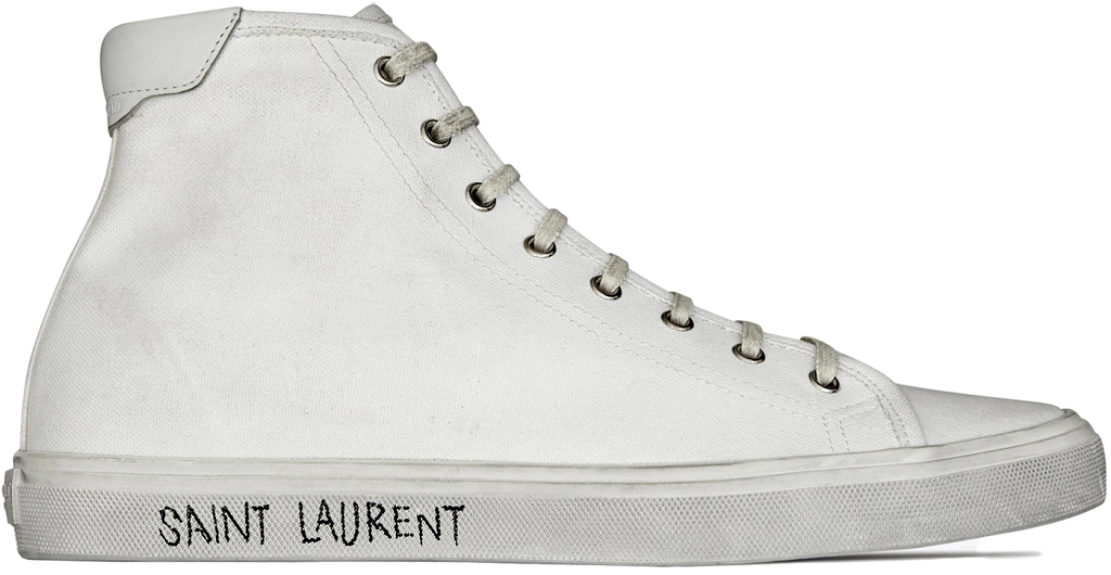 Giày Saint Laurent Malibu Mid Optic White 64924900NG09030