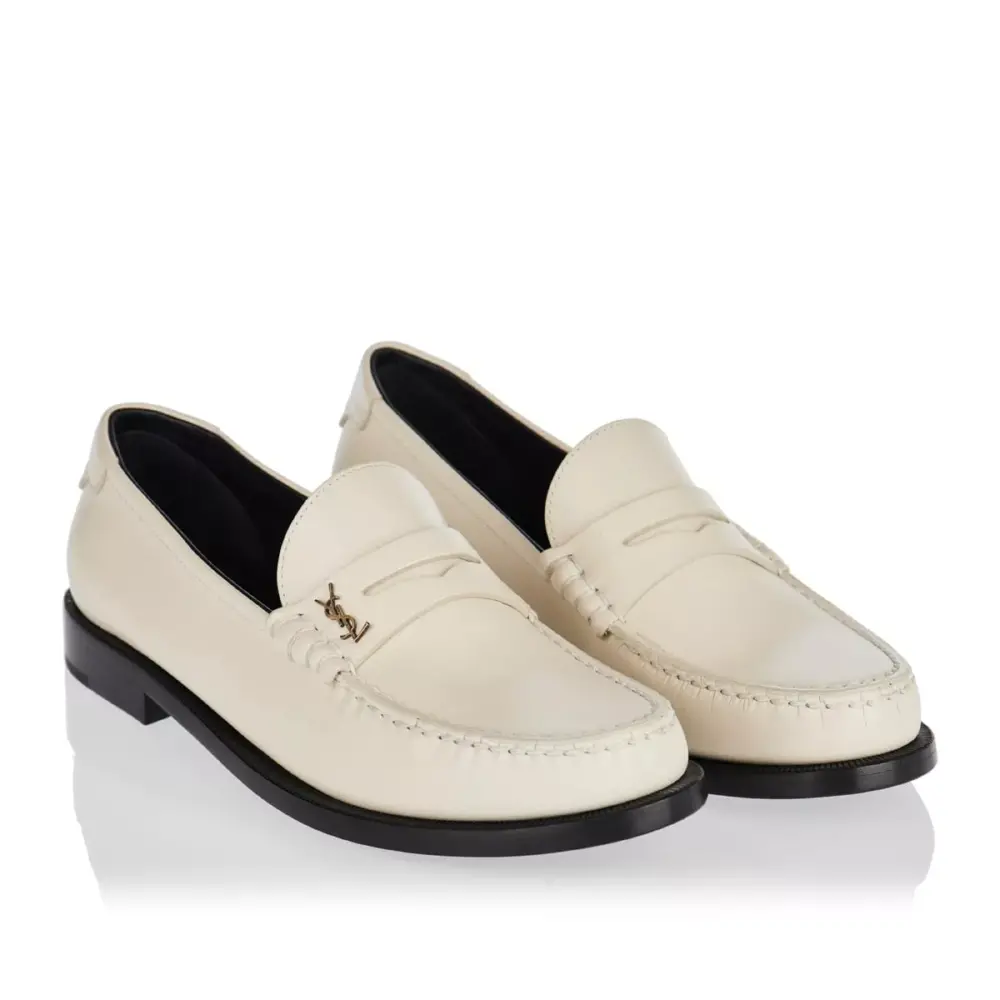Giày Saint Laurent Le Loafer 'White' 67023218RTT1906 - Ảnh 5