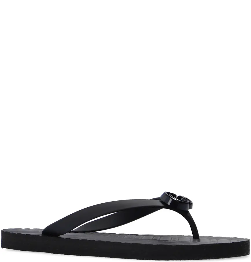 Dép Gucci GG Chevron Thong Sandal Black 659229-J8710-1000 - Ảnh 5