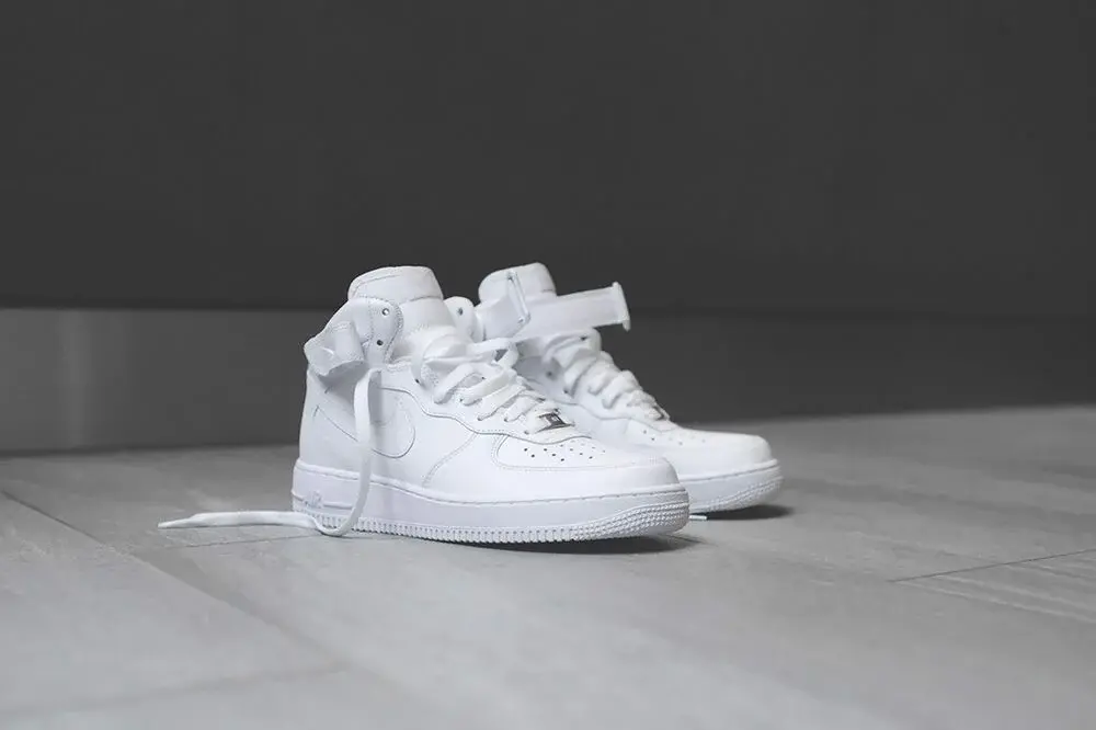 Alternative view of Giày Nike Air Force 1 Mid 'All White' 07 315123-111