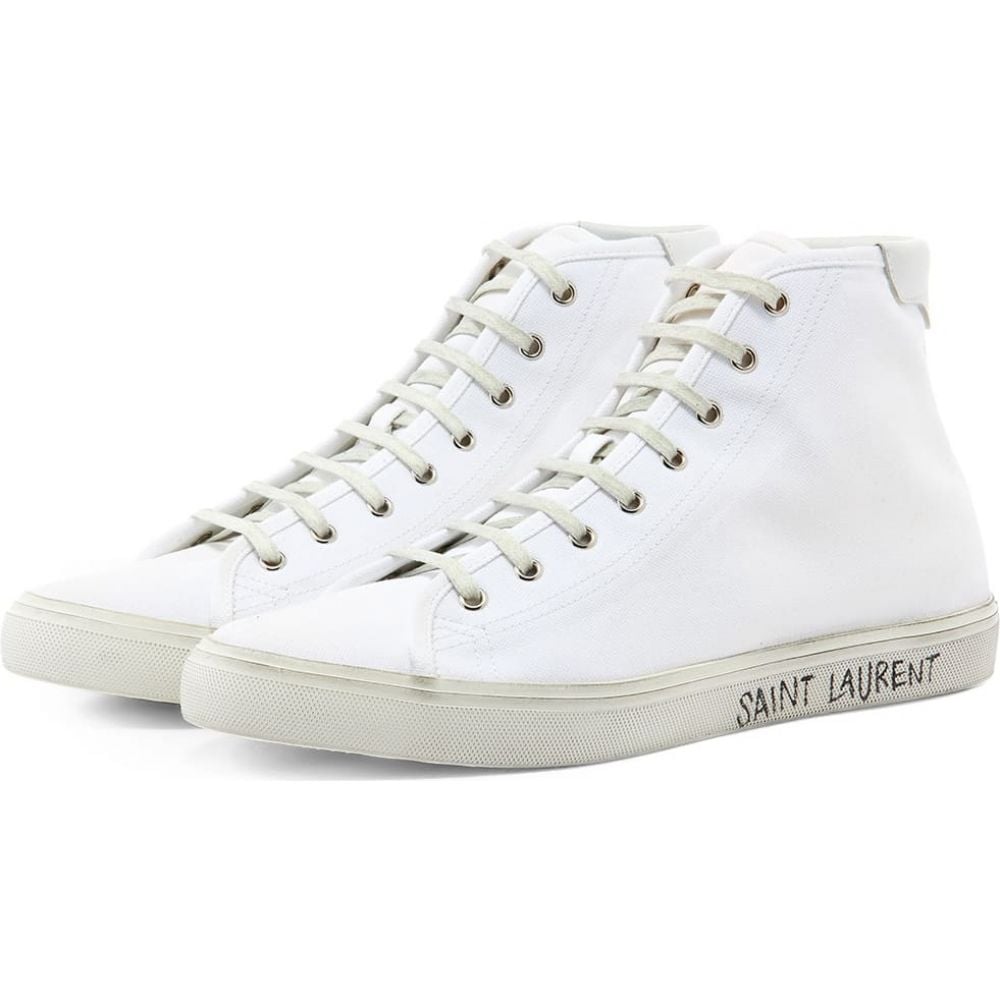Giày Saint Laurent Malibu Mid Optic White 64924900NG09030 - Ảnh 2