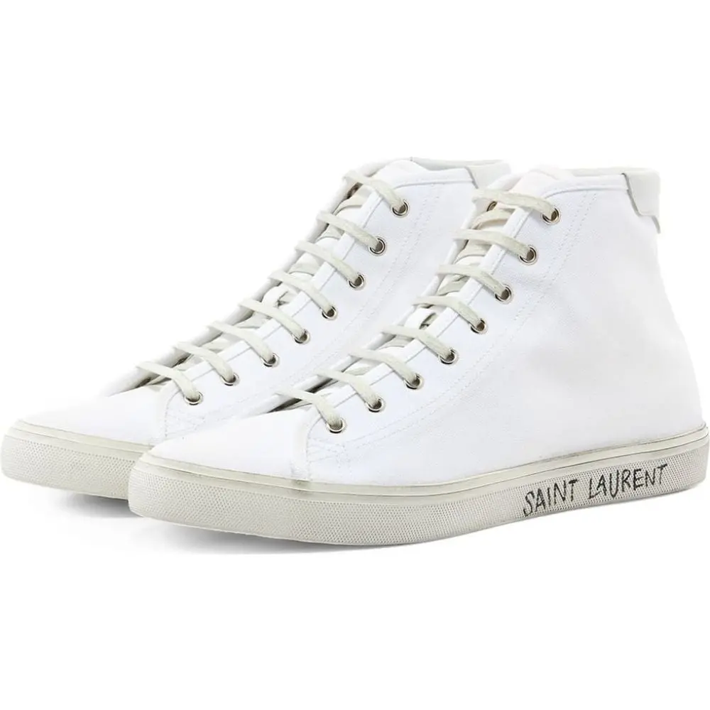 Alternative view of Giày Saint Laurent Malibu Mid Optic White 64924900NG09030
