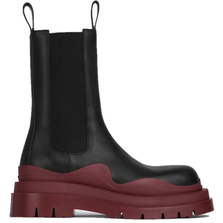 Giày Bottega Veneta Tire Chelsea Boot 'Black Cherry' 630284VBS501507