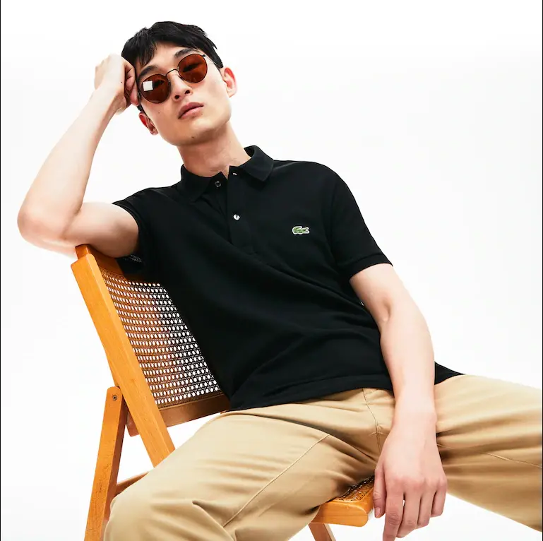 Alternative view of Áo Lacoste Petit Piqué Slim Fit Polo Shirt Black