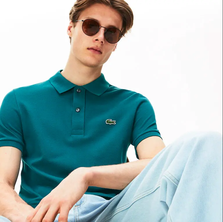 Alternative view of Áo Lacoste Petit Piqué Slim Fit Polo Shirt Dark Green