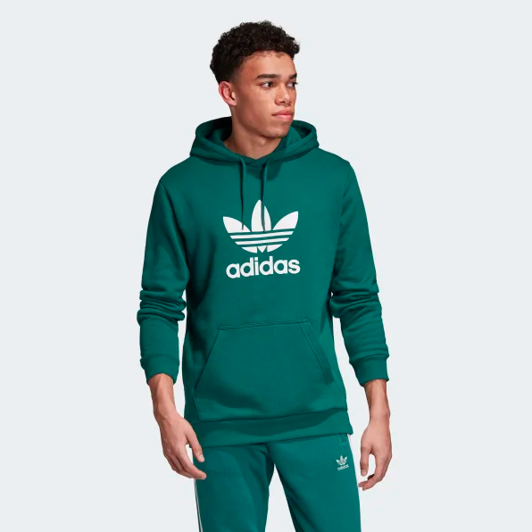 Áo Adidas Trefoil Hoodie Green EJ9681 - Ảnh 2