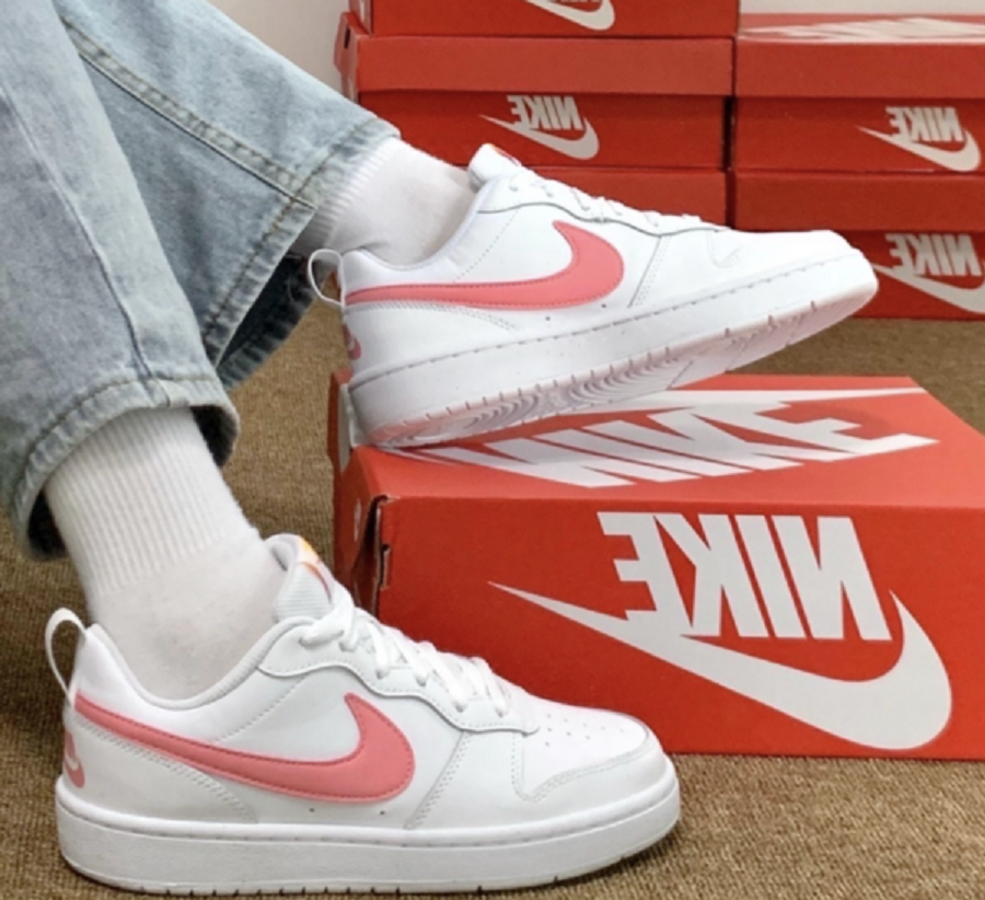 Giày Nike Court Borough Low 2 ‘White Coral Chalk’ BQ5448-124 - Ảnh 3