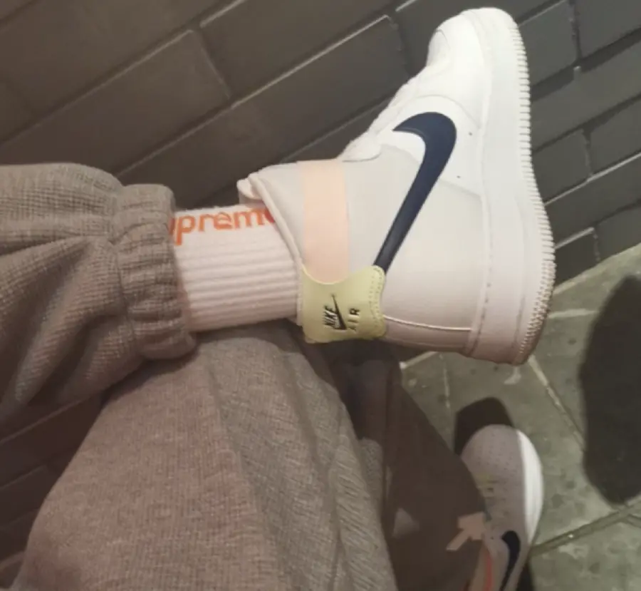 Giày Nike Air Force 1 High ‘White Midnight Navy’ 334031-117 - Ảnh 3
