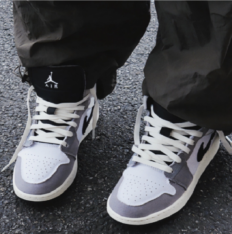 Giày Nike Air Jordan 1 Mid SE Craft ‘Cement Grey’ DZ4136-002 - Ảnh 3