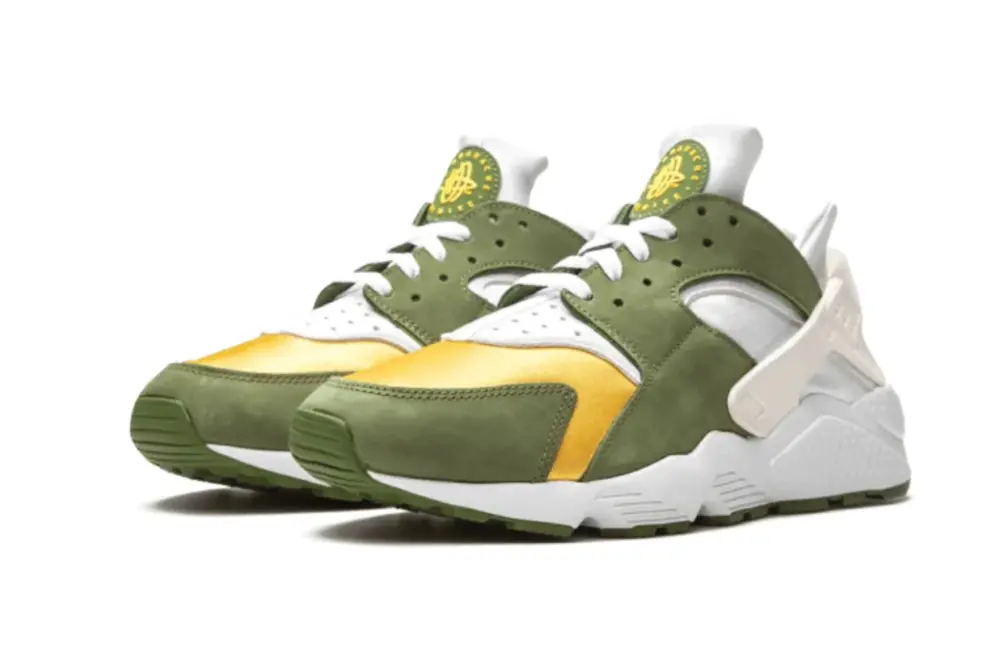Giày Nike Stussy x Air Huarache LE 'Dark Olive' 2021 DD1381-300 - Ảnh 5