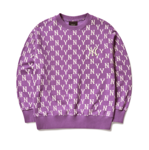 Áo MLB Monogram Allover Overfit Sweatshirt Purple 3AMTM0614-50LDD