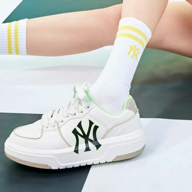 Giày MLB Chunky Liner New York Yankees 'Beige' 3ASXCA12N-50BGS - Ảnh 4