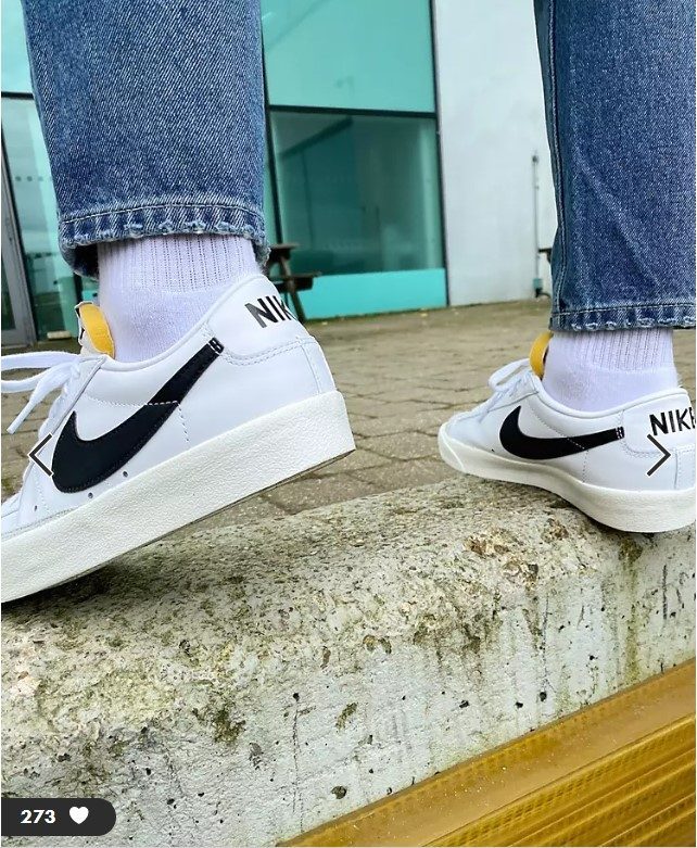 Giày Nike Blazer Low Leather 'Black Swoosh' CZ1089-100 - Ảnh 7