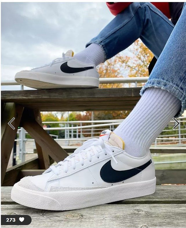 Giày Nike Blazer Low Leather 'Black Swoosh' CZ1089-100 - Ảnh 6