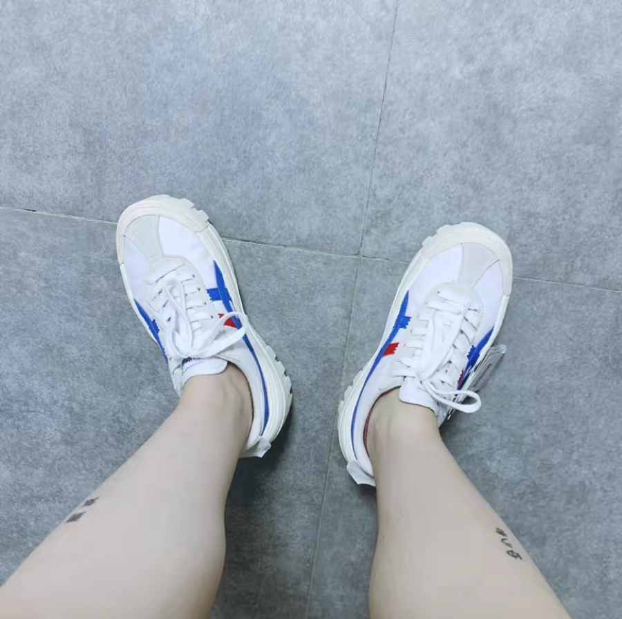 Giày Onitsuka Tiger Delegation Chunk 'White Directore Blue' 1183A585-105 - Ảnh 4