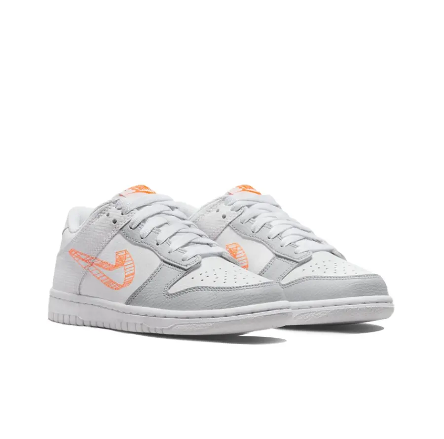 Alternative view of Giày Nike Dunk Low SE GS '3D Swoosh' DR0171-100
