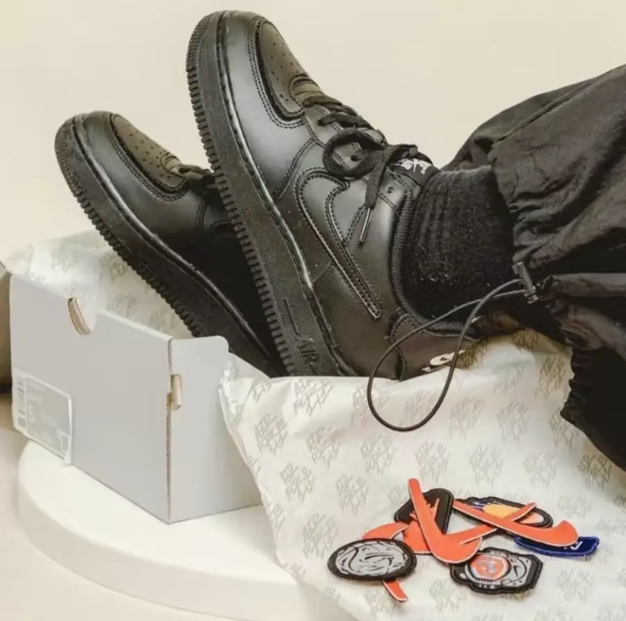 Giày Nike Air Force 1/1 'Black Metallic Silver' DB1856-001 - Ảnh 5
